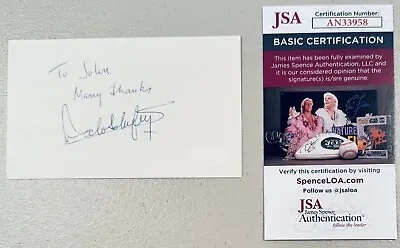 Lalo Schifrin Signed Autographed 3x5 Card JSA Cert Mission Impossible 2 • £192.98