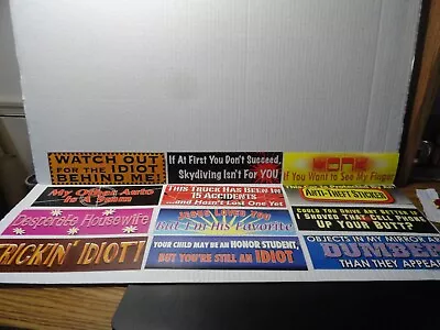 Lot Of 12 Vintage Bumper Stickers  1980's - New • $7.99