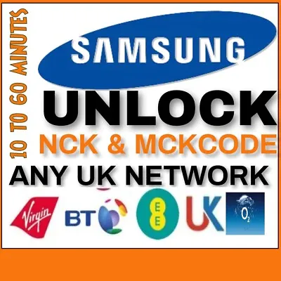 All Samsung EE UK Unlock Code E1150i J3 A70 S7 S8 S9 S10 S20 S21 NOTE PLUS FAST • £0.99