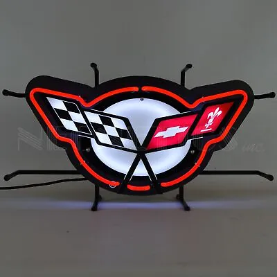 Corvette C5 Car Dealer Auto Garage Racing Neon Sign With Backing 24  By 13  • $442.99