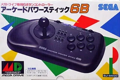 SEGA MEGA DRIVE Arcade Power Stick 6B SJ-6600 W/Box From Japan Used • $229.78