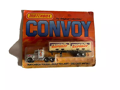 Vintage Matchbox Convoy Cy13 Peterbilt Double Container Federal Express 1983 New • $29.99