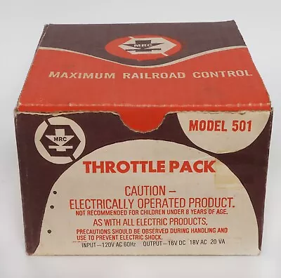 Vintage Maximum Railroad Control–Throttle Pack-Model 50-BOX ONLY • $1.99