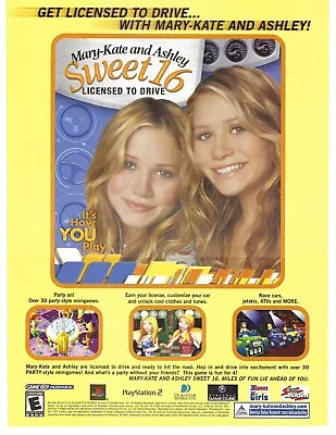 2003 Mary Kate & Ashley Sweet 16 Licensed Drive Vintage Magazine Print Ad/Poster • $13.90