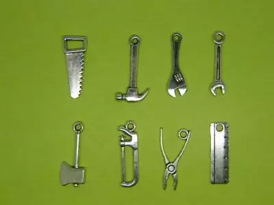 The Tool Charm Collection -8 Different Antique Silver Tone Charms • £2.71