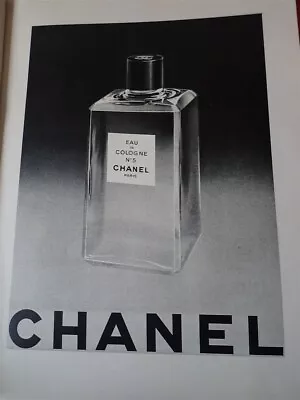 CHANEL Eau De Cologne N°5 Paper Advertising FRANCE ILLUSTRATION 1951 Collar • £7.23