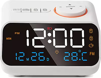 Multifunctional Digital Radio Alarm Clock - 0-100% Infinite Dimmer Radio With S • $70.99