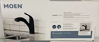 MOEN Brecklyn Single Handle Pull Out Sprayer Kitchen Faucet Matte Black • $79.99