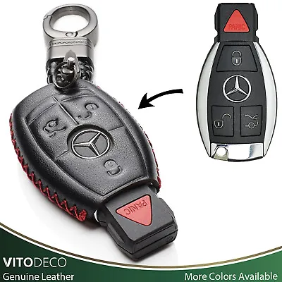 Vitodeco Leather Key Fob Case For Mercedes-Benz A C E S GLB GLC GLE GLS • $13.99