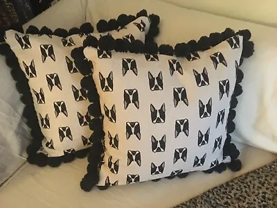 $12.95 • Buy FRENCH BULLDOG. /  BOSTON TERRIER Pillow Cover 16x16 - ONE Cover