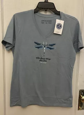 NWT Women's Life Is Good Ss Tee Dragonfly. • £22.80