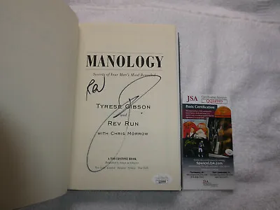 Tyrese Gibson & Rev Run Signed 1st Edition Hardback Book Manology JSA #QQ38989 • $143.30