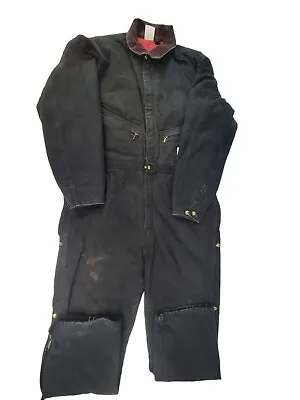 Carhartt Vintage X01 BLK Duck Quilted Coverall Ski Size XL-2XL Made In USA • $60