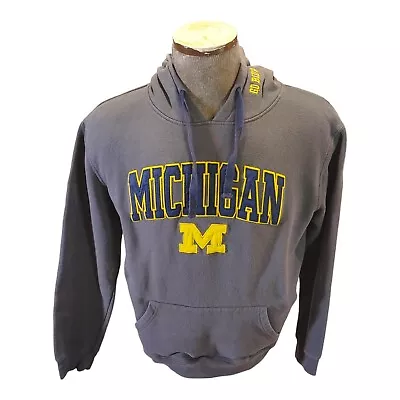 Michigan Wolverines Sweatshirt Hoodie Men's Medium Pullover Gray  Go Blue  • $19.93