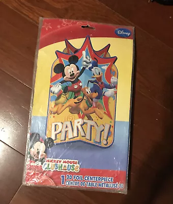 Disney 3d Foil Party Table Centerpiece Mickey Mouse Pluto Donald Duck New • $10.50