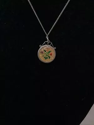 Silver Plated Neckless With A Enamelled 1967 Six Pence Pendant  • £9