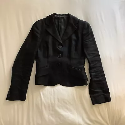 Hobbs Black Linen Trouser Suit Size 8 • £40