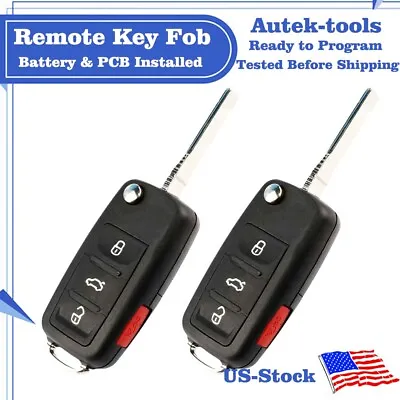 $20.76 • Buy 2 For 2011 2012 2013 2014 2015 Volkswagen VW JETTA Beetle PASSAT Remote Key Fob