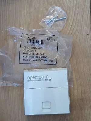 2019 BT Openreach Telephone Master Socket NTE5c MK2 VDSL/ADSL Faceplate MK2 • £7