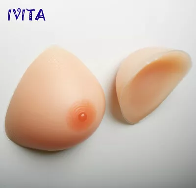 IVITA Silicone Breast Forms B Cup Triangle Silicone Pads Mastectomy Bra Enhancer • $20.26