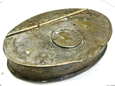 Antique Old U.S III D.G Rex 1807 Coin Fitted Vintage Brass Box B & W Mark U.S.A • $249.28