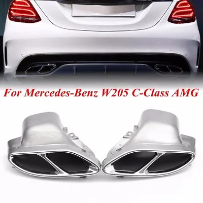 Rear Exhaust Muffler Pipe Tip For Mercedes-Benz W205 C-Class C250 C300 C450 AMG • $155.47