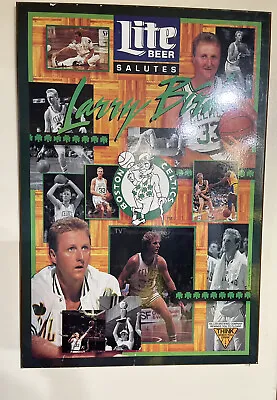 *RARE* Vintage Larry Bird Miller Lite Wall Hanging Picture Boston Celtics 80s • $199.99