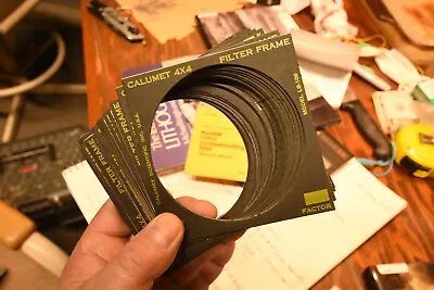 $5.97 • Buy 100mm Gelatin Filter Frames Calumet- Peel & Stick Card Stock Wratten Gel Kodak