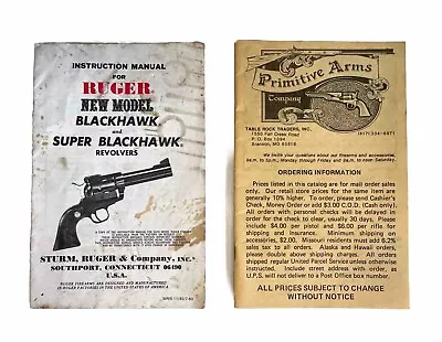 Pair Of Vintage Gun Instruction Manual And Catalog • $15