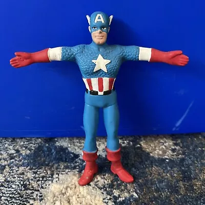 1989 Marvel Captain America Just Toys 6  Bendable Bendie Bendy Figure • $5