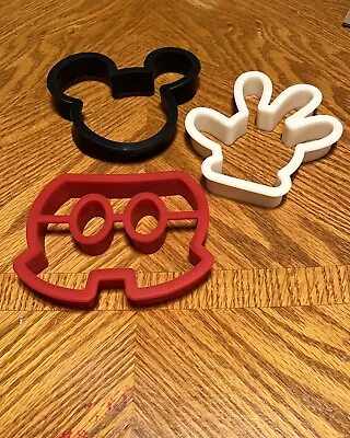 3 Piece Disney Mickey Mouse Silicone Breakfast Molds Lot For Eggs Pancakes READ • $8.75