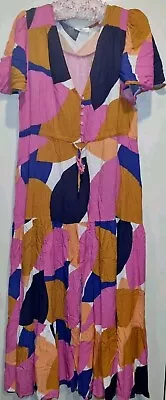 PROUD POPPY  Multicolour Maxi Dress Size 18 Bonnie Generous GUC. • $34