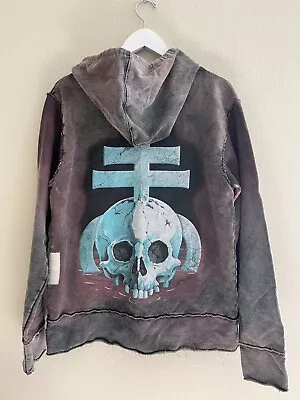 Drop Dead Zip Hoodie Jacket Medium Multi Color Skull Streetwear Excellent • $97.75