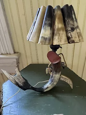 Vintage Cow Horn Lamp -Fish • $350