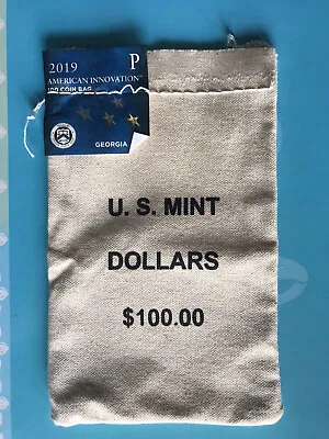 Empty U.s. Mint $100 Innovation Dollars Cotton Canvas Bag No Coins *empty*  • $2.85