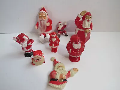 Lot Of Vintage  Blow Mold Plastic Christmas Santa's • $22