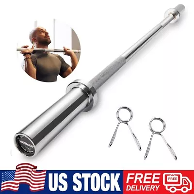 VIGBODY 2-Inch Olympic Barbell Bar Plates 4Ft Solid Iron Fitness Weightlifting • $64.99