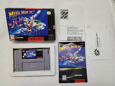 Mega Man X2 SNES Super Nintendo Complete With Box Cartridge Instructions • $425