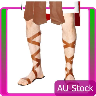 Spartan Greek Warrior Roman Sandals Egyptian Mens Footwear Costume Accessories • $16.11