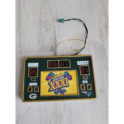 Bradford Exchange Light Up Scoreboard Green Bay Packers Super Bowl Patriots Orna • $22.27