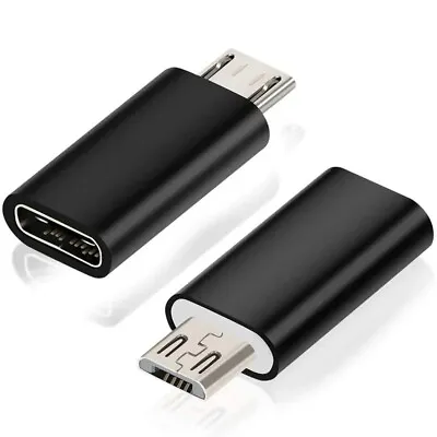 Type C USB C To Micro USB Adapter Converter Fast Charging Data Connector OTG • £4.29