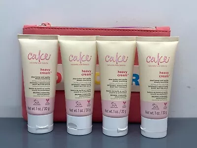 4x Cake Heavy Cream Body Butter Balm Vanilla 1 Oz Each New + Bag • $14.99