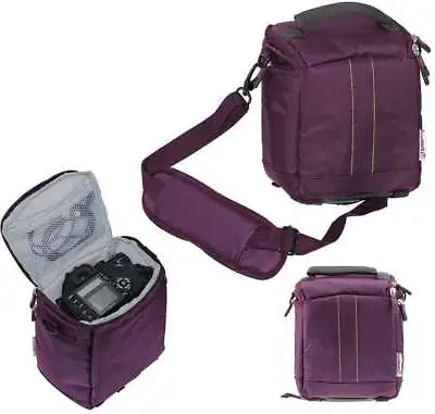 Navitech Purple Camera Bag For Panasonic LUMIX DC-GH5SE-K Compact Camera • £22.82