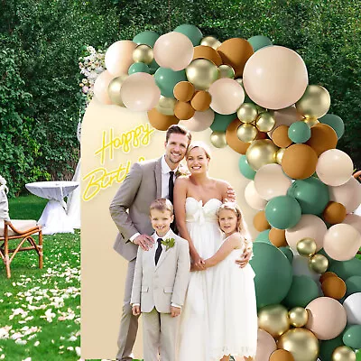165Pcs Green Brown Balloon Garland Arch Kit Reusable Sage Green Sand Balloons· • $23.79