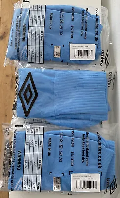 Umbro Classico Football Sock - SkyBlue UMSM0262.027 BNIP X 3 Pairs • £6