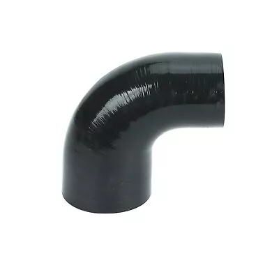 3  To 4 Inch 90 Degree Elbow Black Silicone Coupler Reducer Pipe Hose 76mm-102mm • $12.49