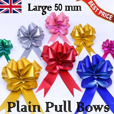 £9.49 • Buy Large 50mm Pull Bow Quality Gift Present Wrap Ribbon Wedding Car Birthday Party