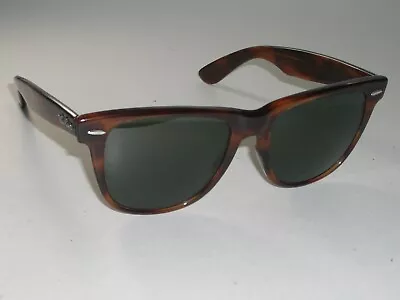 Vintage B&l Ray-ban L1725 G15 Uv Crystal Glossy Mock-tort Wayfarer 2 Sunglasses • $445.12