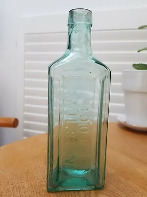 £14 • Buy Vintage Aqua Glass Bottle Boots Emulsion