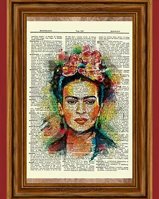 Frida Kahlo Vintage Dictionary Art Print Book Picture Poster  • $5.99